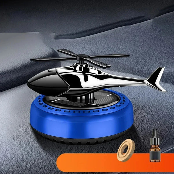 Solar Helicopter Car Air Freshener - Rotating Aromatherapy Diffuser