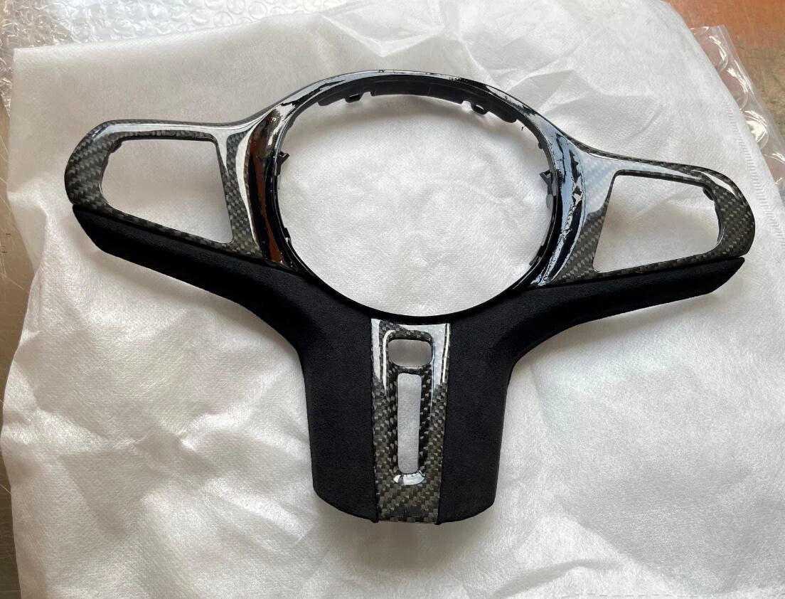 Carbon Fiber Steering Wheel Trim for BMW X3M F97 / X4M F98 / X5M F95 / X6M F96 (2020-2023)