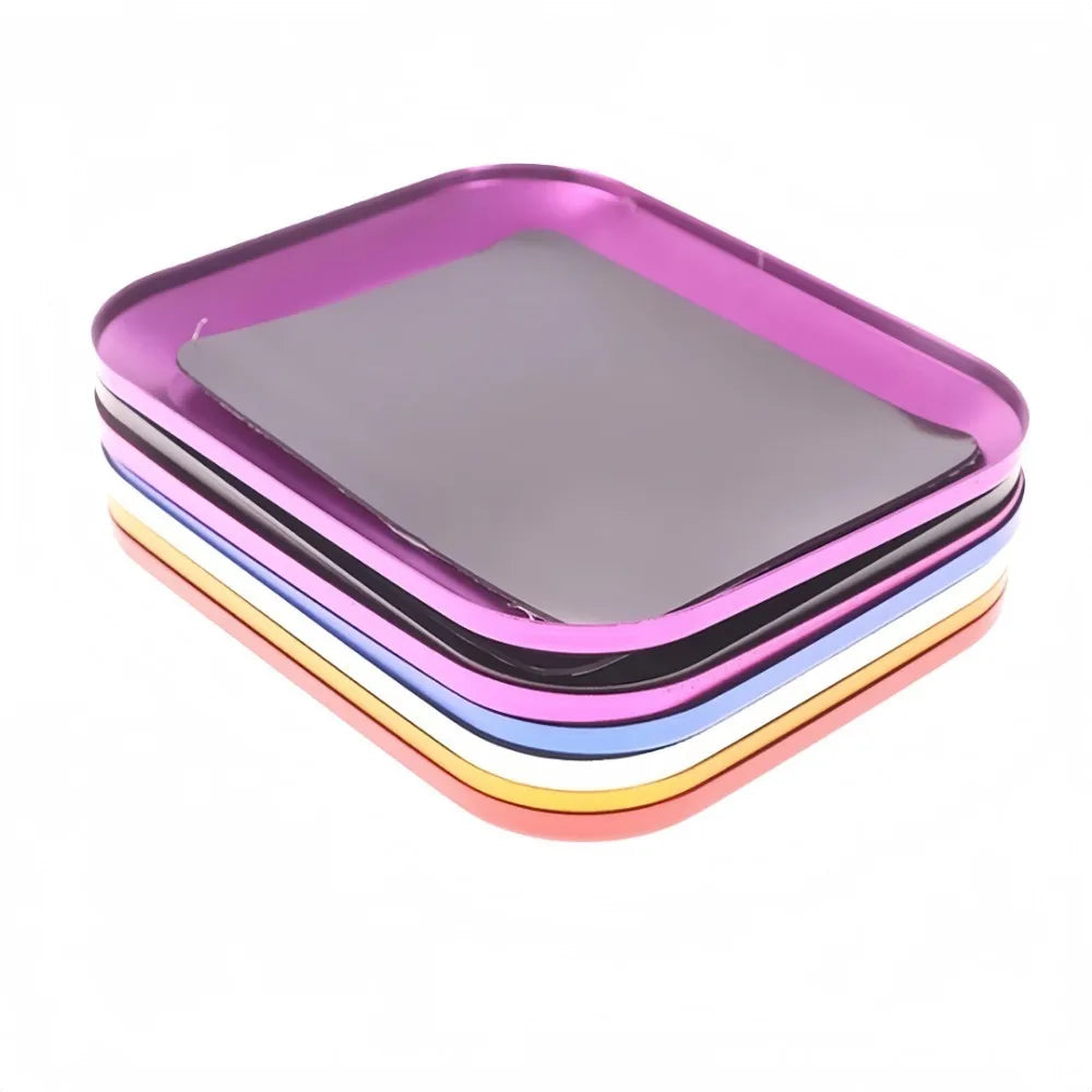 Magnetic Aluminum Screw Tray - Parts Storage Plate