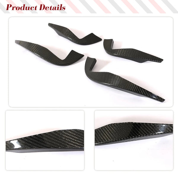 Carbon Fiber Front Bumper Splitters for Audi TTRS MK3 (2016-2018)
