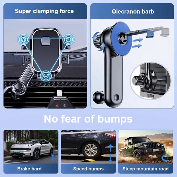Gravity Air Vent Phone Holder - Spiral Hook Mount