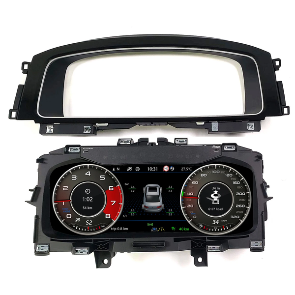 Digital Virtual Cockpit Instrument Cluster Upgrade for VW Golf, Passat, Tiguan, Jetta – LCD Speedometer