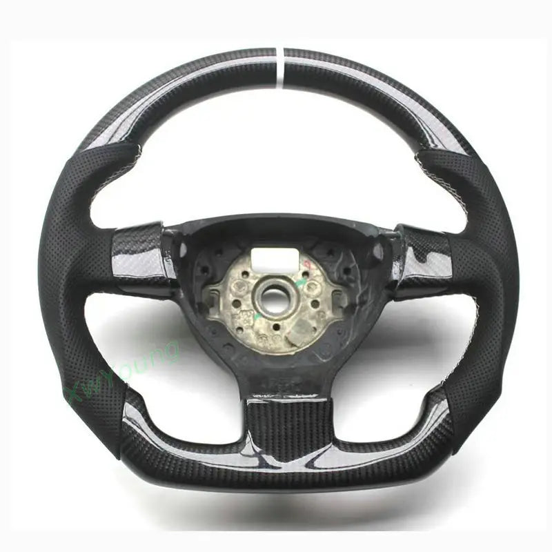 Carbon Fiber Steering Wheel with Leather/Alcantara for VW Golf MK5