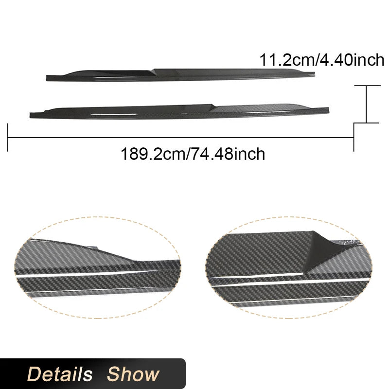 Carbon Fiber Side Skirts Upgrade for Audi R8 (2022-2023)