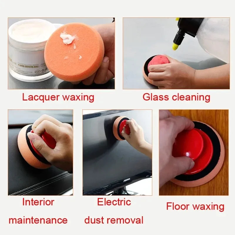 Car Wax Applicator Pads Set - Soft Foam Detailing Pads