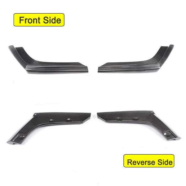 Carbon Fiber Rear Bumper Corner Splitters for BMW M3 F80 / M4 F82 / M4 F83 (2014-2020)