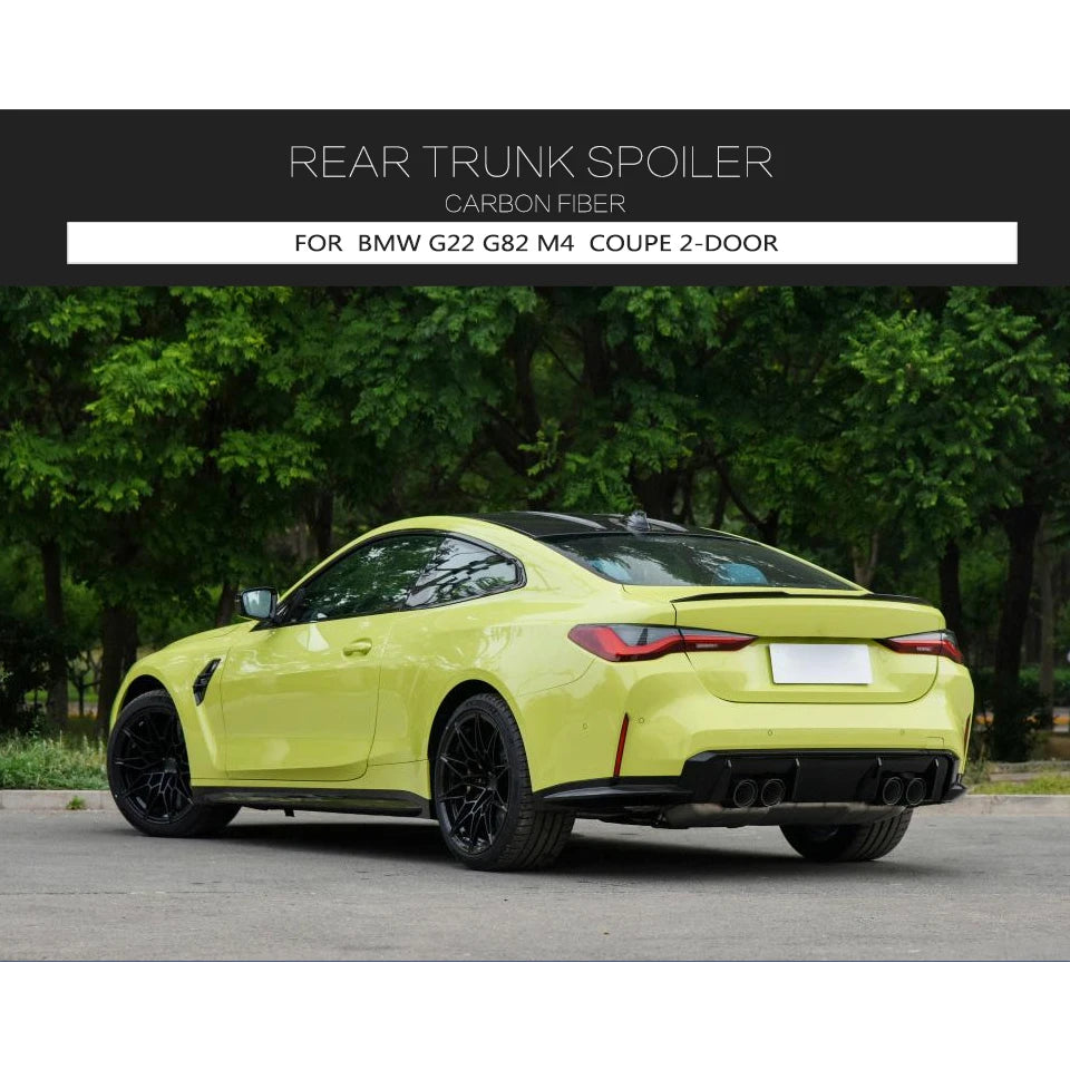 Carbon Fiber Rear Trunk Spoiler Wing Lip for BMW 4 Series G22 / M4 G82 (2021-2023)