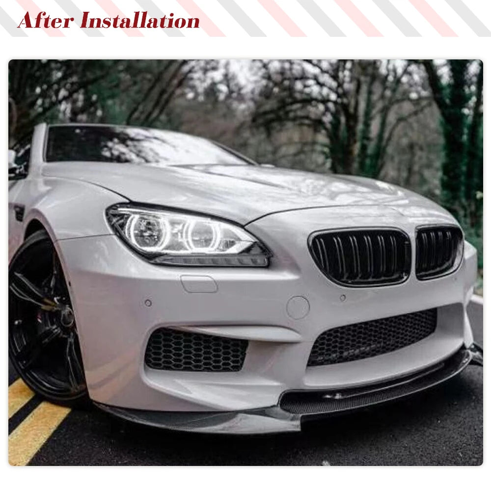 Carbon Fiber 3-Piece Front Lip Splitter for BMW M6 F06 / F12 / F13 (2013-2016)