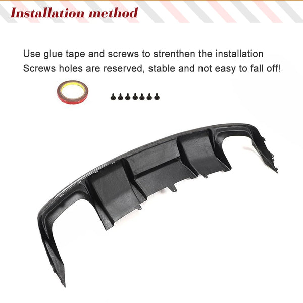Carbon Fiber Rear Diffuser for Audi A4 S-Line / S4 B8.5 Sedan (2013-2016)