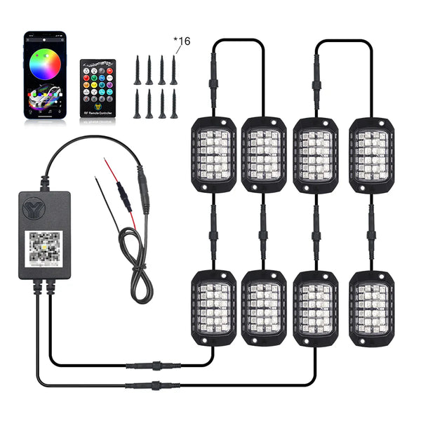 RGB Neon LED Rock Lights - Chassis Underglow Kit