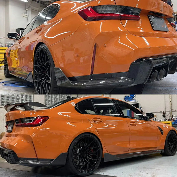 Dry Carbon Fiber Rear Bumper Canard Splitter Flaps for BMW M3 G80 (2021-2022)