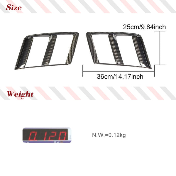 Carbon Fiber Front Bumper Splitter & Fog Light Trim Covers for Audi R8 (2016-2018)
