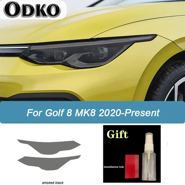 Headlight Protective Film for Volkswagen Golf MK8 - Smoked Black or Clear