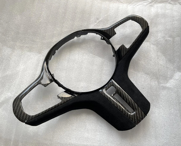 Carbon Fiber Steering Wheel Trim for BMW F90 M5, F97 F98 X3M, X4M, G30 G31 G38 G32 G11 G12 G01 G08 G02 (2018-2019) - EuroSpeed