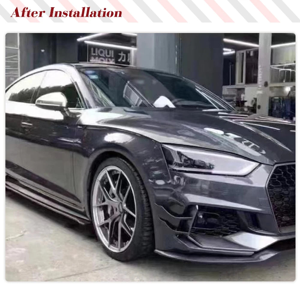 Carbon Fiber Front Canards & Splitters for Audi A5 S-Line / S5 / RS5 B9 (2018-2020)