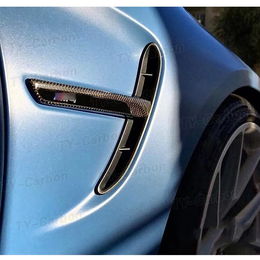 Dry Carbon Fiber Side Fender Air Vent Flow Trim for BMW M3 F80 / M4 F82 / M4 F83 (2014-2020)