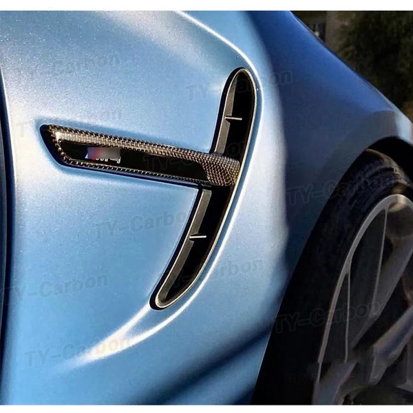 Dry Carbon Fiber Side Fender Air Vent Flow Trim for BMW M3 F80 / M4 F82 / M4 F83 (2014-2020)