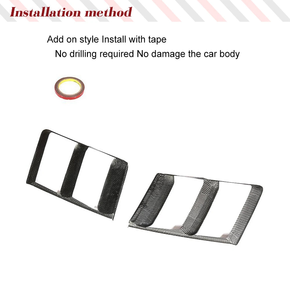 Carbon Fiber Front Bumper Splitter & Fog Light Trim Covers for Audi R8 (2016-2018)
