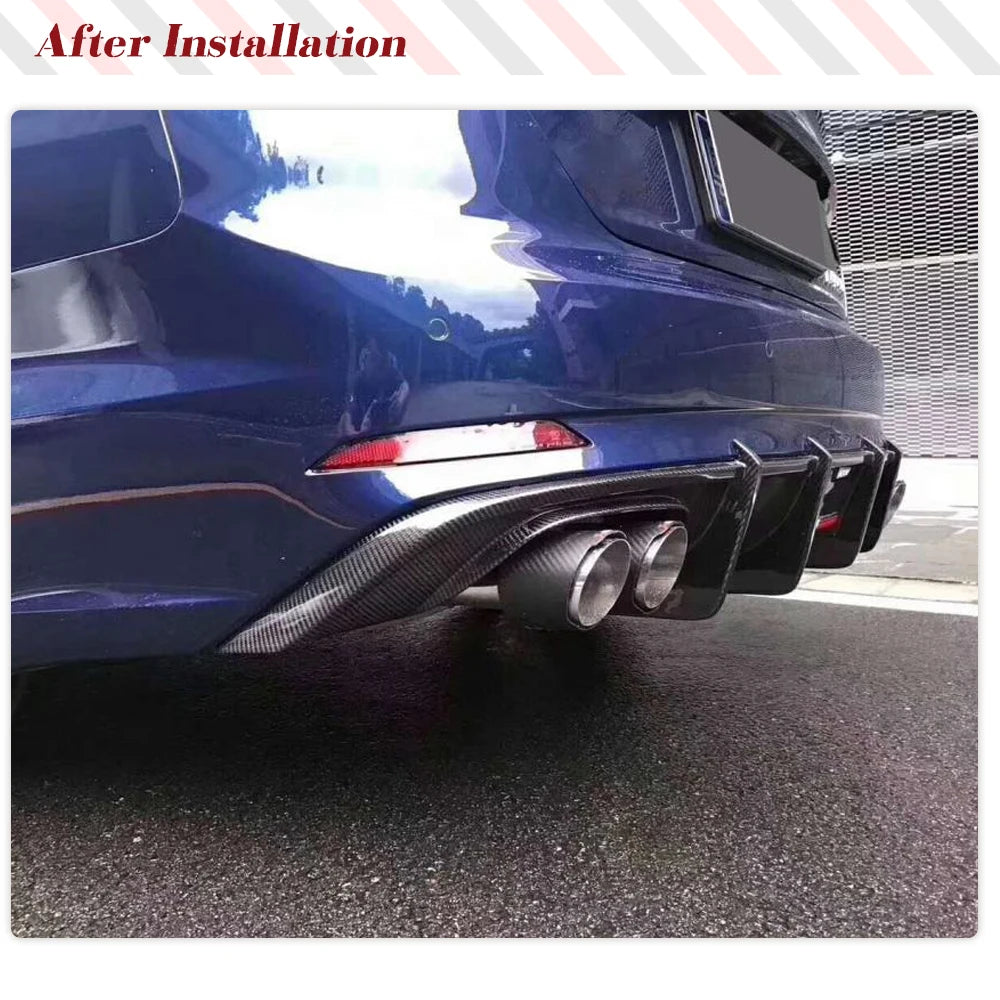 Carbon Fiber Rear Diffuser with LED Light for Audi A5 S-Line / S5 B9 (2017-2020)