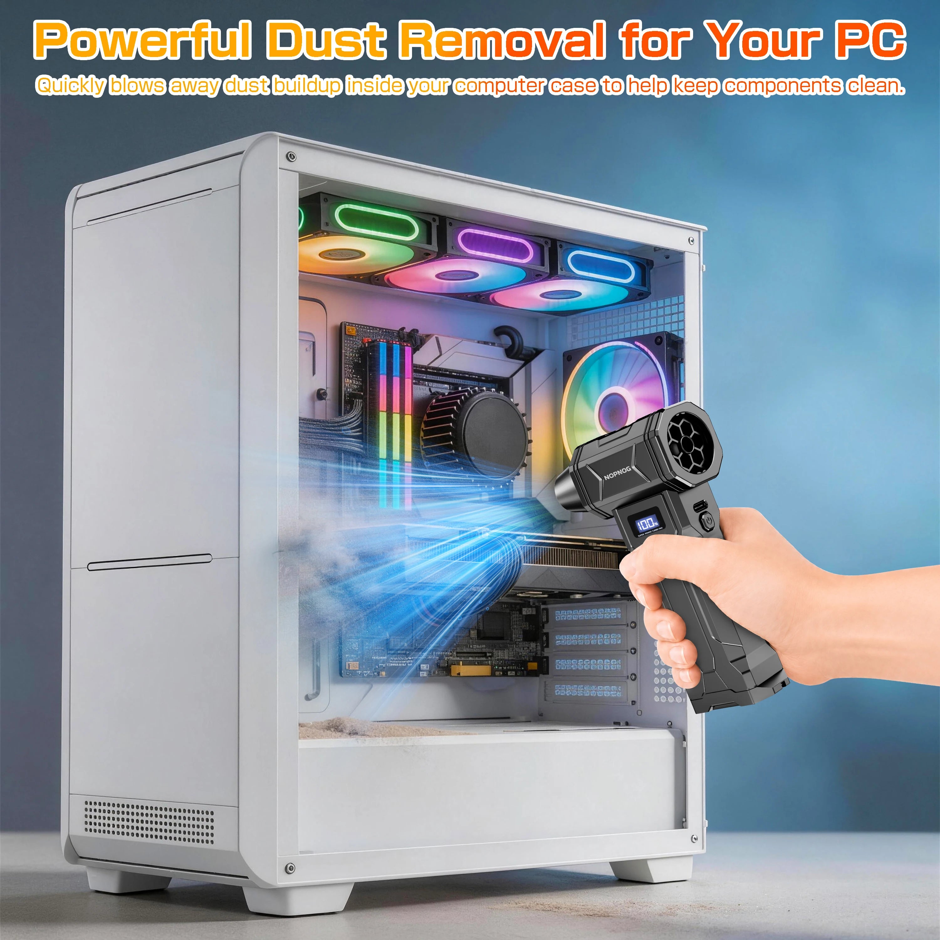 Portable Car Turbo Air Blower - 130,000 RPM Vacuum Cleaner