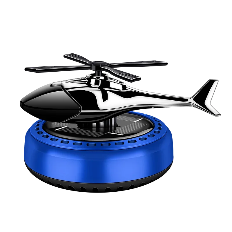 Solar Helicopter Car Air Freshener - Rotating Aromatherapy Diffuser