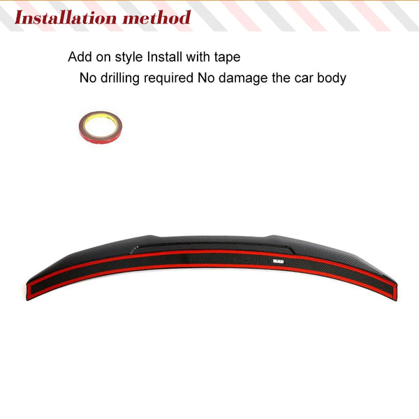 Dry Carbon Fiber High Kick Rear Trunk Spoiler Wing for BMW 4 Series G22 / M4 G82 (2021-2023)