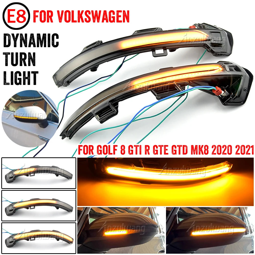 LED Sequential Mirror Turn Signals for Volkswagen Golf MK8 (2020-2024)
