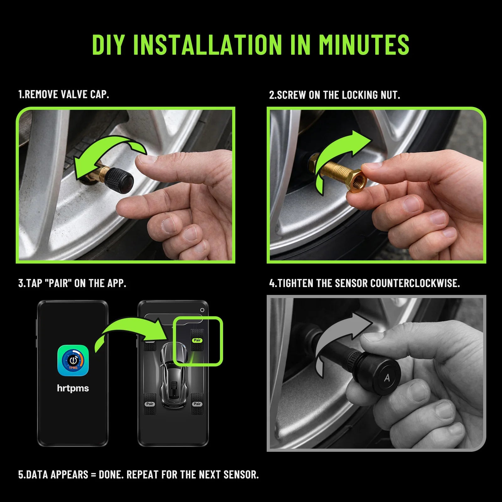 Wireless Bluetooth TPMS Monitor - Real-Time Tyre Pressure Alerts