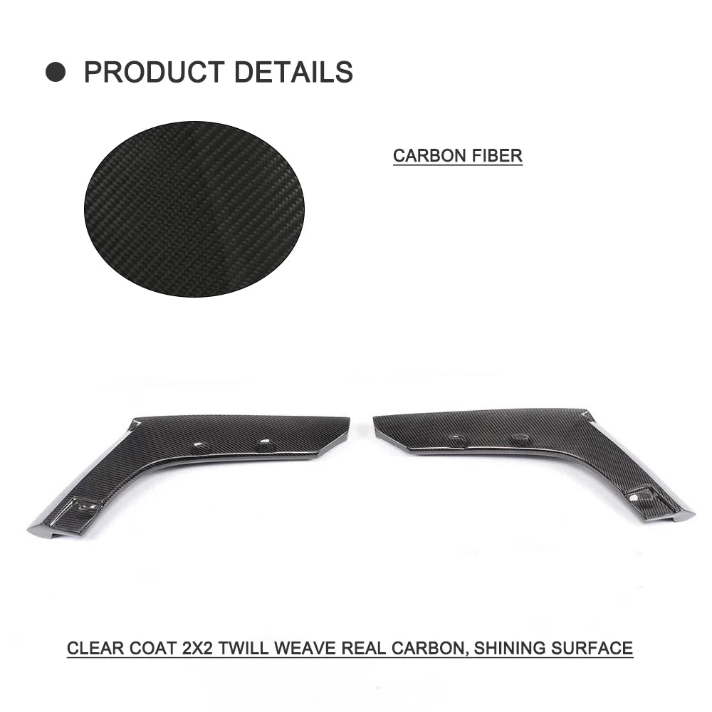 Carbon Fiber Rear Bumper Corner Splitters for BMW M3 F80 / M4 F82 / M4 F83 (2014-2020)
