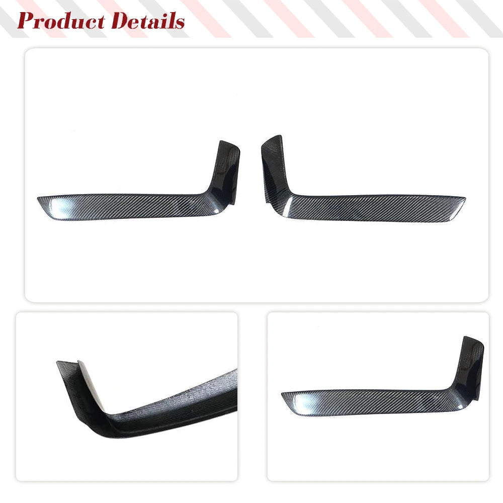 Carbon Fiber Front Bumper Fog Lamp Cover Fins for BMW 4 Series F32 / F33 / F36 M Sport (2013-2018)