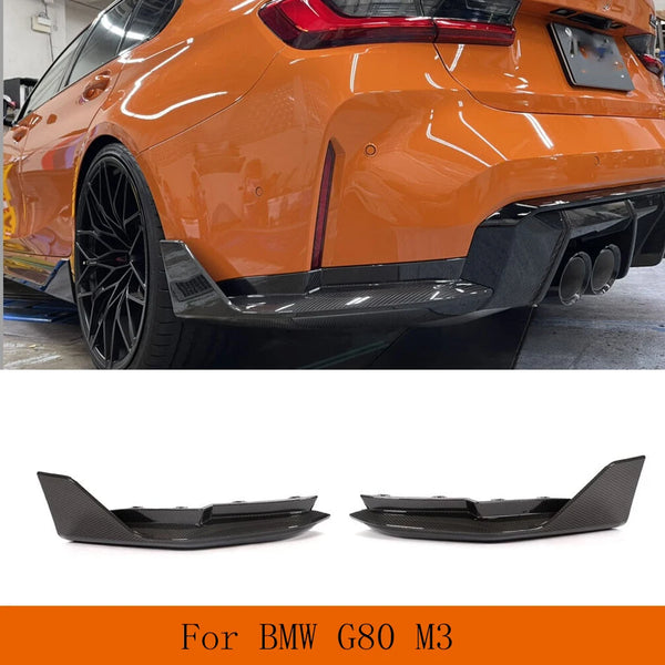Dry Carbon Fiber Rear Bumper Canard Splitter Flaps for BMW M3 G80 (2021-2022)