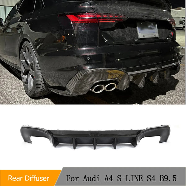 Carbon Fiber Rear Bumper Diffuser for Audi A4 B9.5 S-Line / S4 (2020-2023)