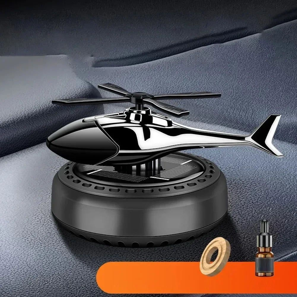 Solar Helicopter Car Air Freshener - Rotating Aromatherapy Diffuser