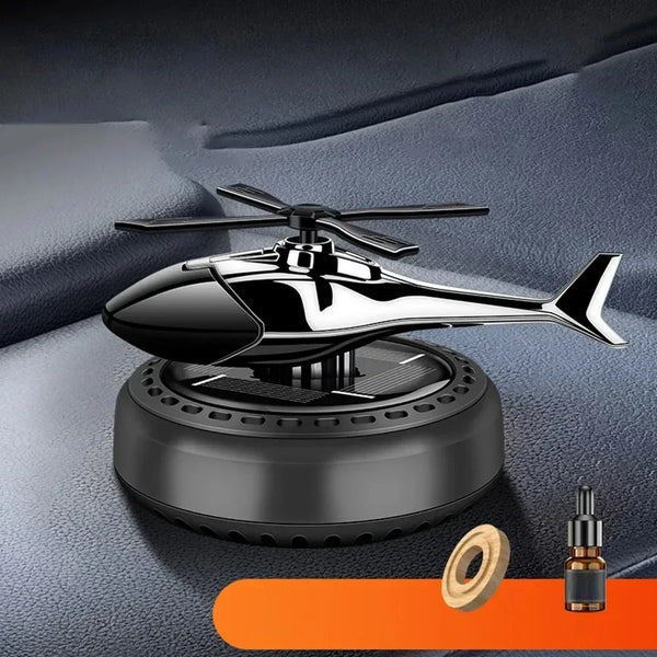 Solar Helicopter Car Air Freshener - Rotating Aromatherapy Diffuser