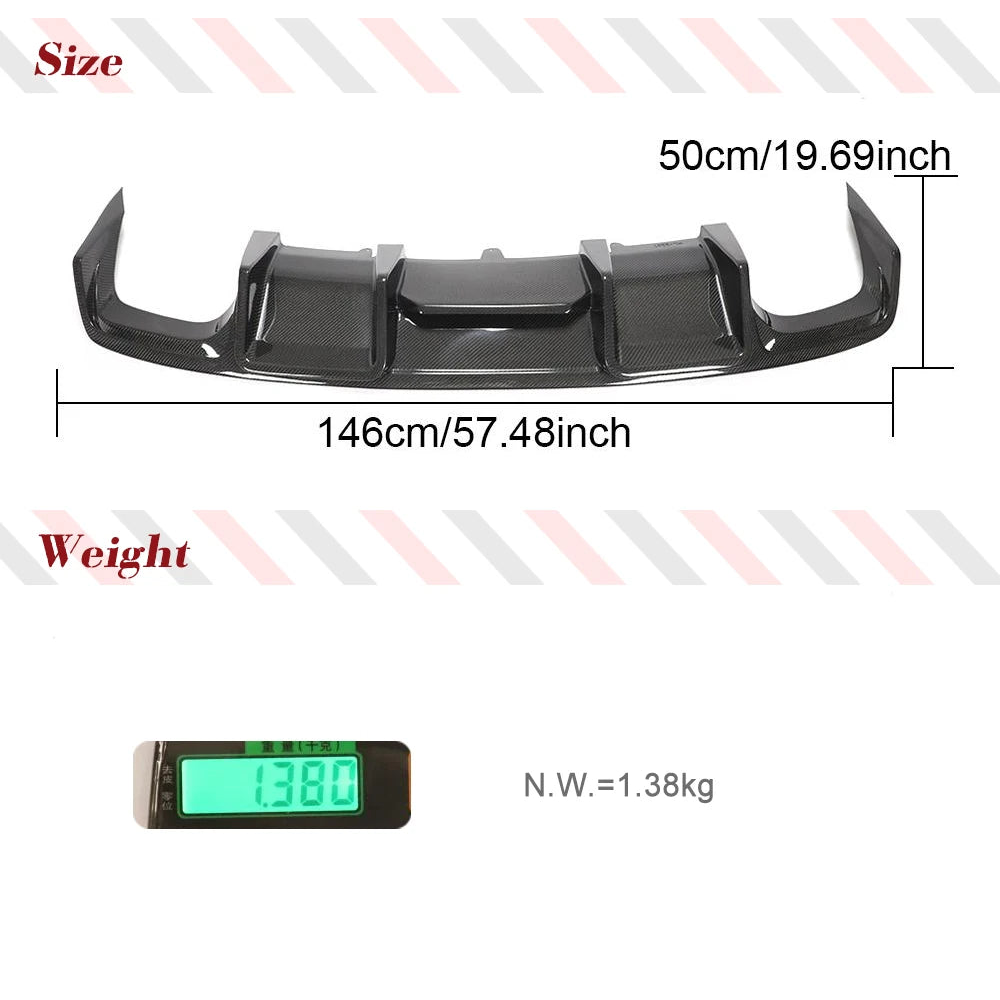 Carbon Fiber Rear Diffuser for Audi A4 S-Line / S4 B8.5 Sedan (2013-2016)