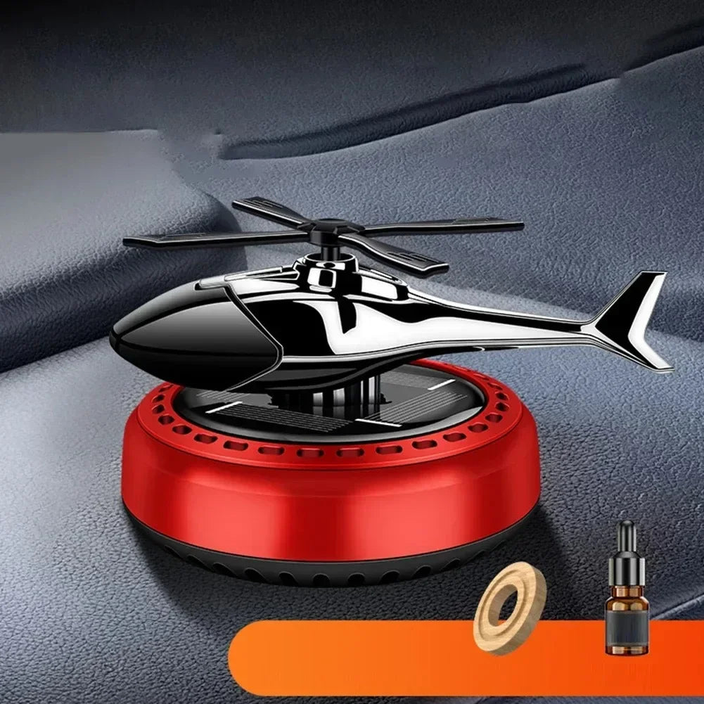 Solar Helicopter Car Air Freshener - Rotating Aromatherapy Diffuser