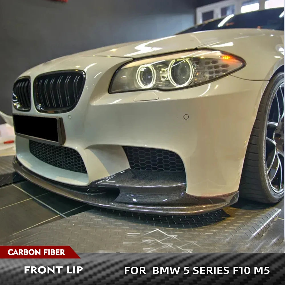 Carbon Fiber Front Bumper Lip Spoiler for BMW M5 F10 Sedan (2011-2016)
