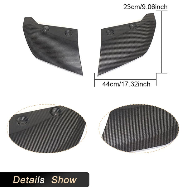 Carbon Fiber Rear Bumper Side Splitters for Audi R8 Coupe / Spyder (2016-2018)