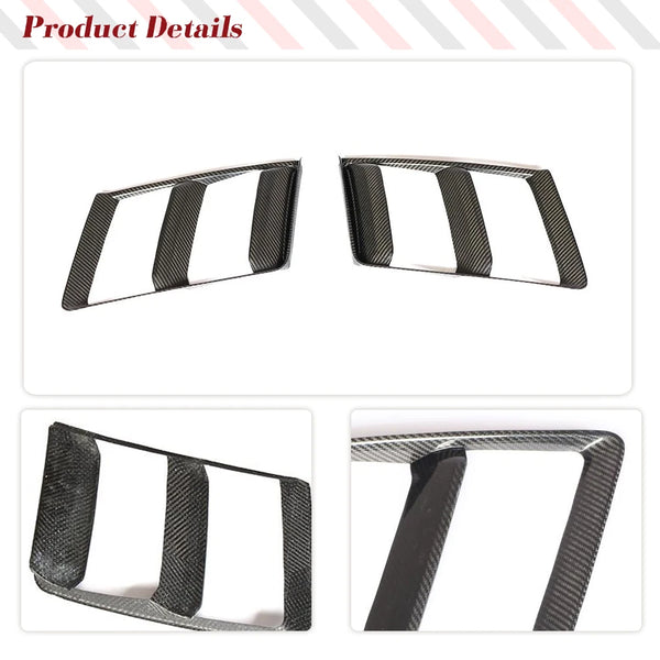 Carbon Fiber Front Bumper Splitter & Fog Light Trim Covers for Audi R8 (2016-2018)