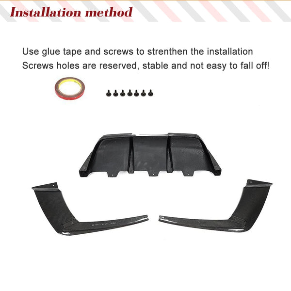 Carbon Fiber Rear Bumper Diffuser Lower Lip for BMW M6 F06 / F12 / F13 (2013-2018)