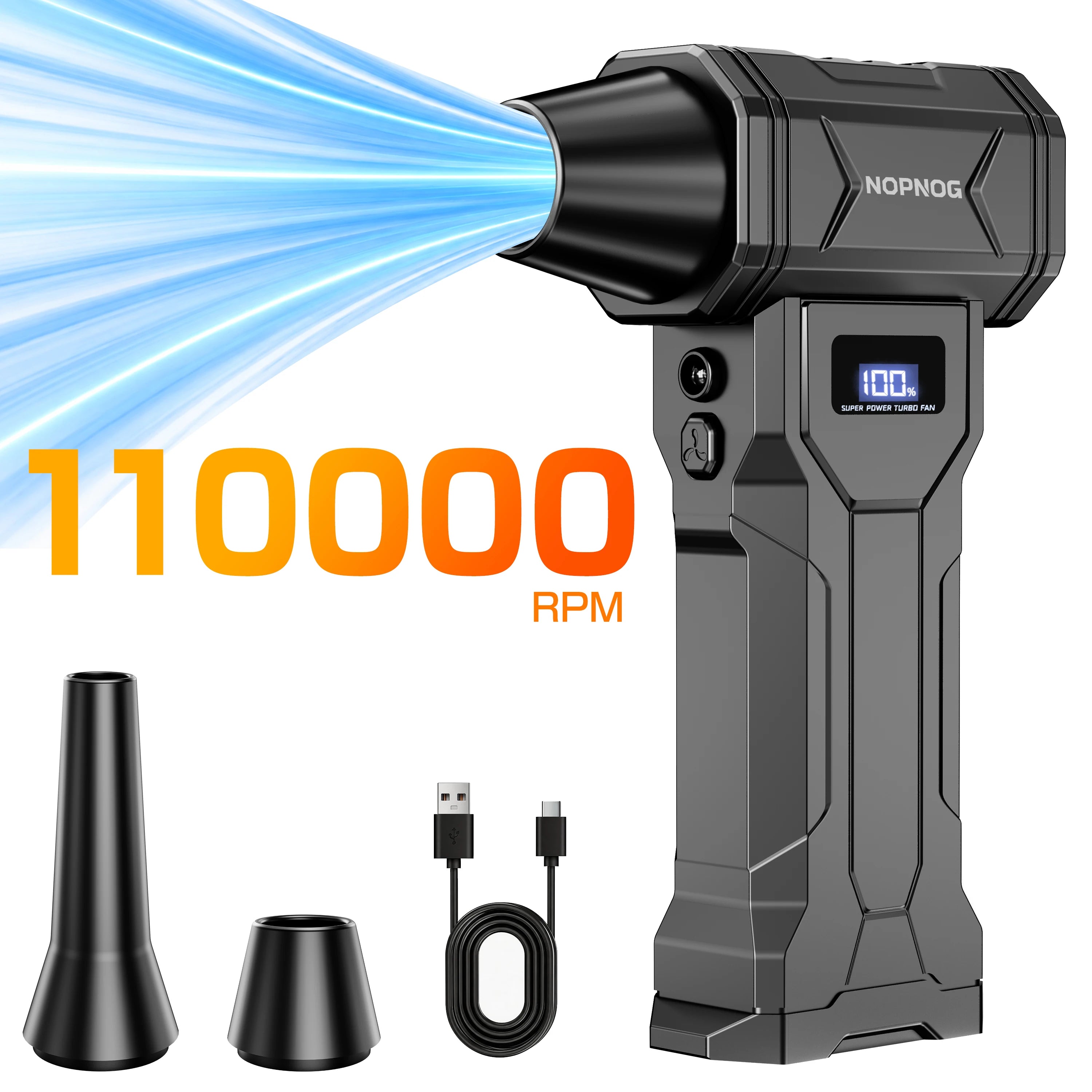Portable Car Turbo Air Blower - 130,000 RPM Vacuum Cleaner