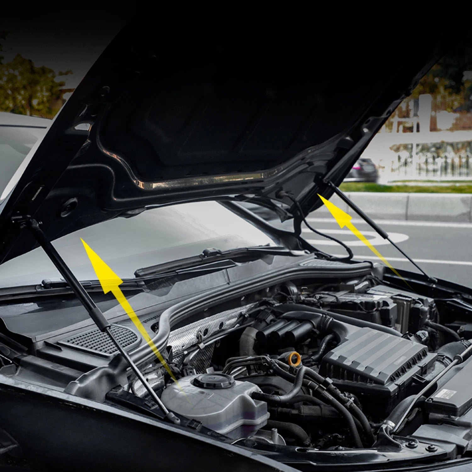 Hood Bonnet Strut Kit for Golf MK8 (2022–2025) - EuroSpeed