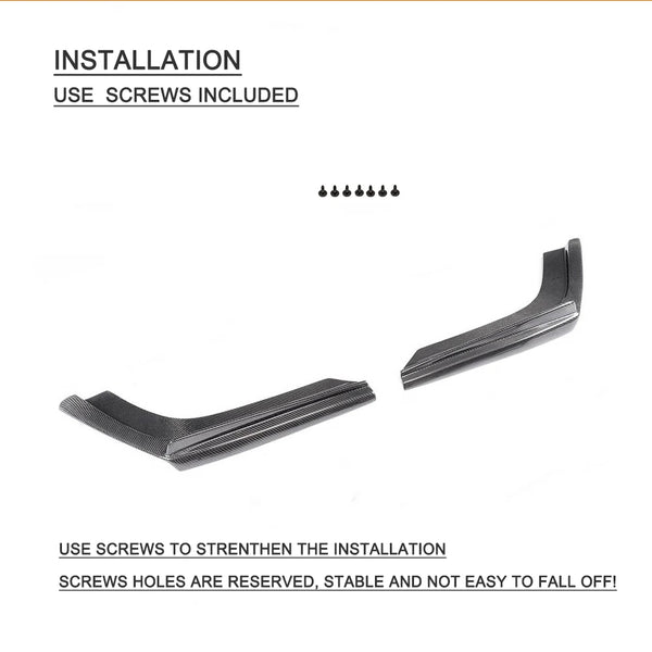 Carbon Fiber Rear Bumper Corner Splitters for BMW M3 F80 / M4 F82 / M4 F83 (2014-2020)