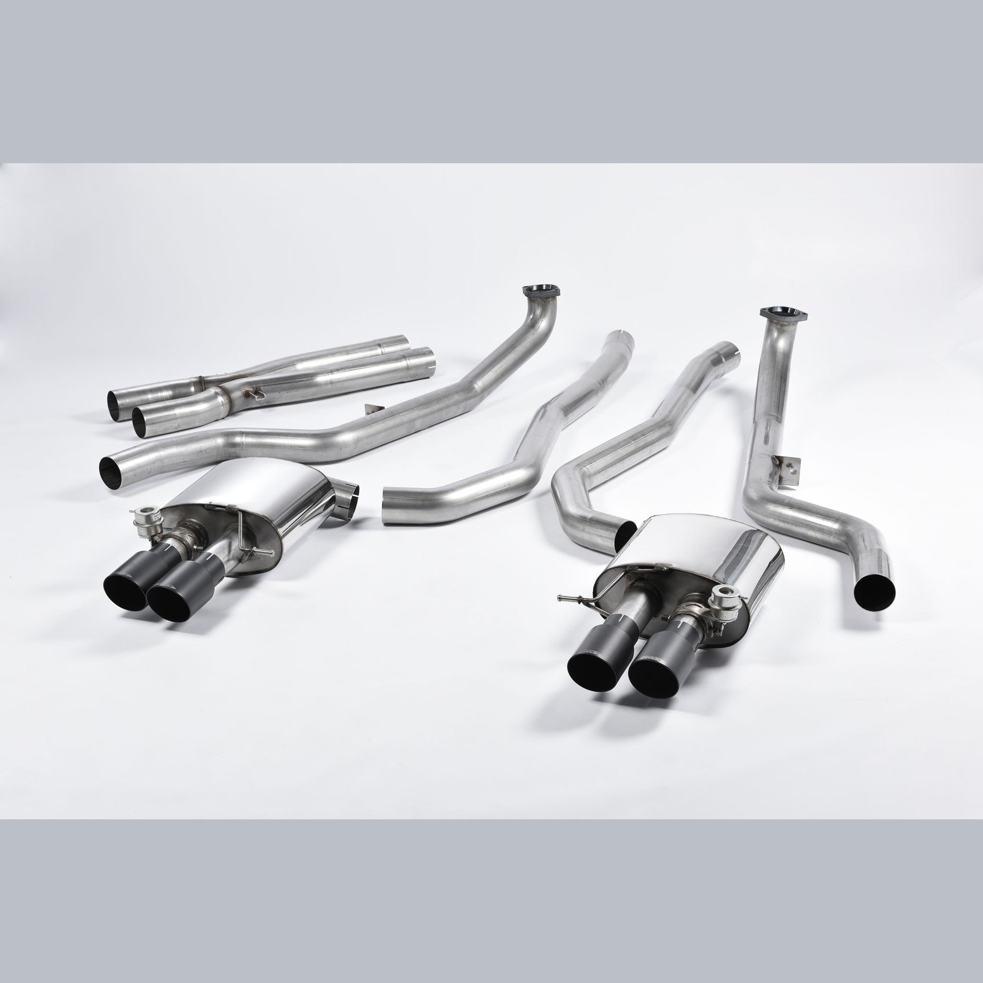 Milltek Sport Resonated Cat-Back Exhaust (BMW F10 M5 Cerakote Black Tips) for BMW 5 Series F10 (2011–2016)