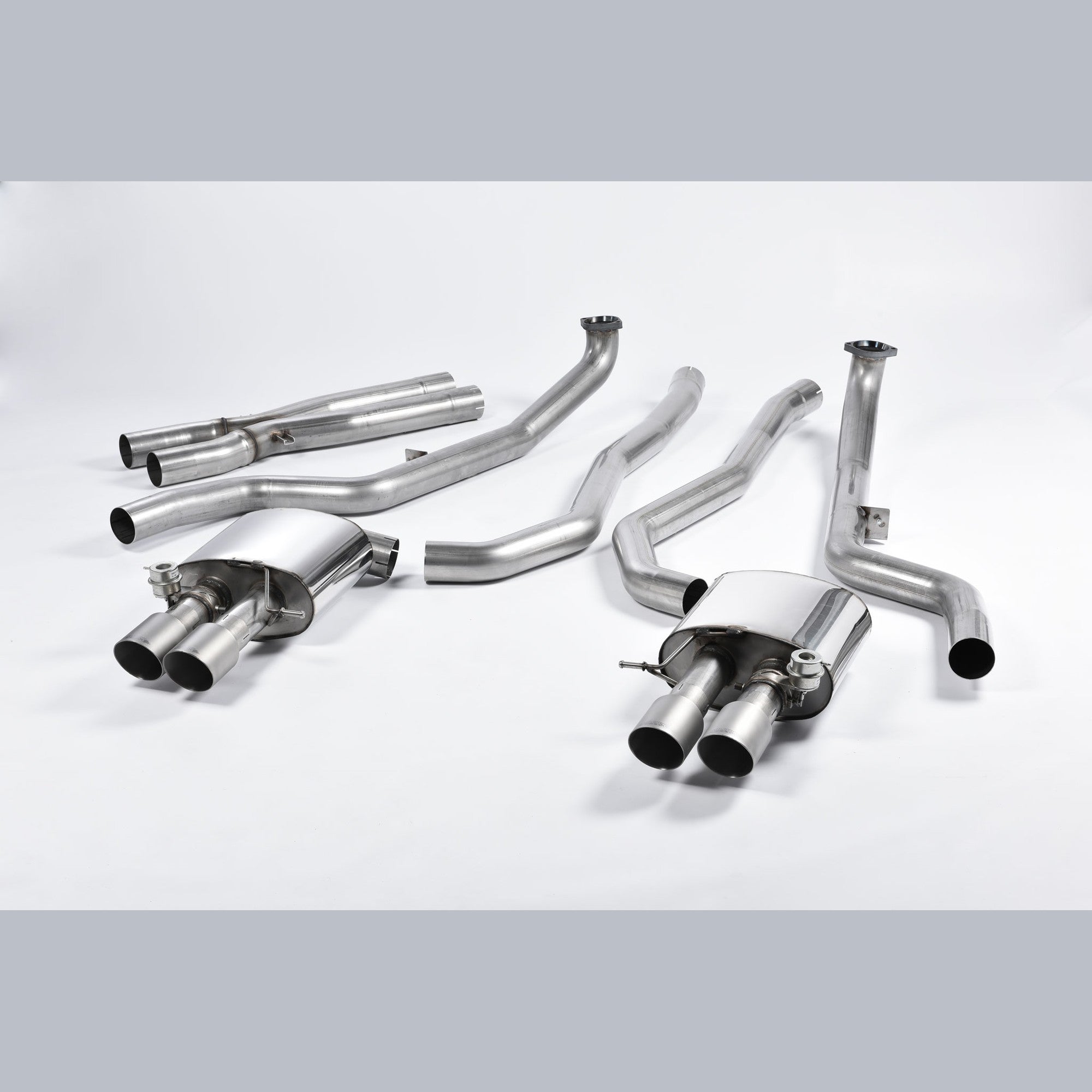 Milltek Sport Resonated Cat-Back Exhaust (BMW F10 M5 Brushed Titanium Tips) for BMW 5 Series F10 (2011–2016)
