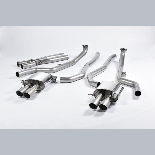 Milltek Sport Resonated Cat-Back Exhaust (BMW F10 M5 Brushed Titanium Tips) for BMW 5 Series F10 (2011–2016)