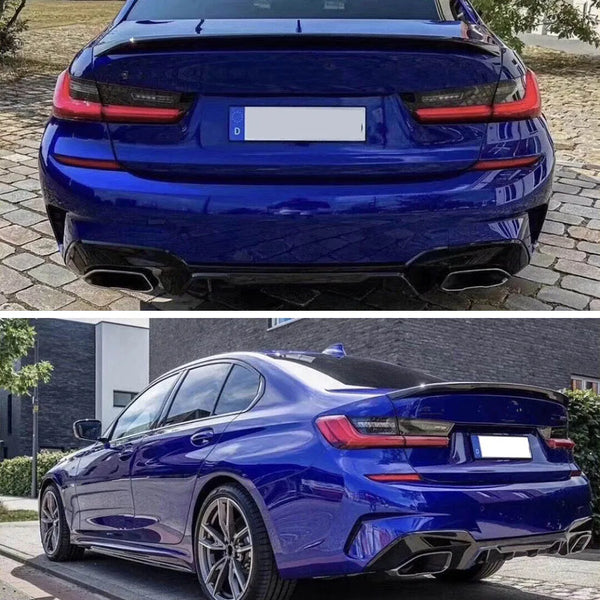 Carbon Fiber Rear Bumper Diffuser Lip for BMW 3 Series G20 / G21 M340i (2019-2021)