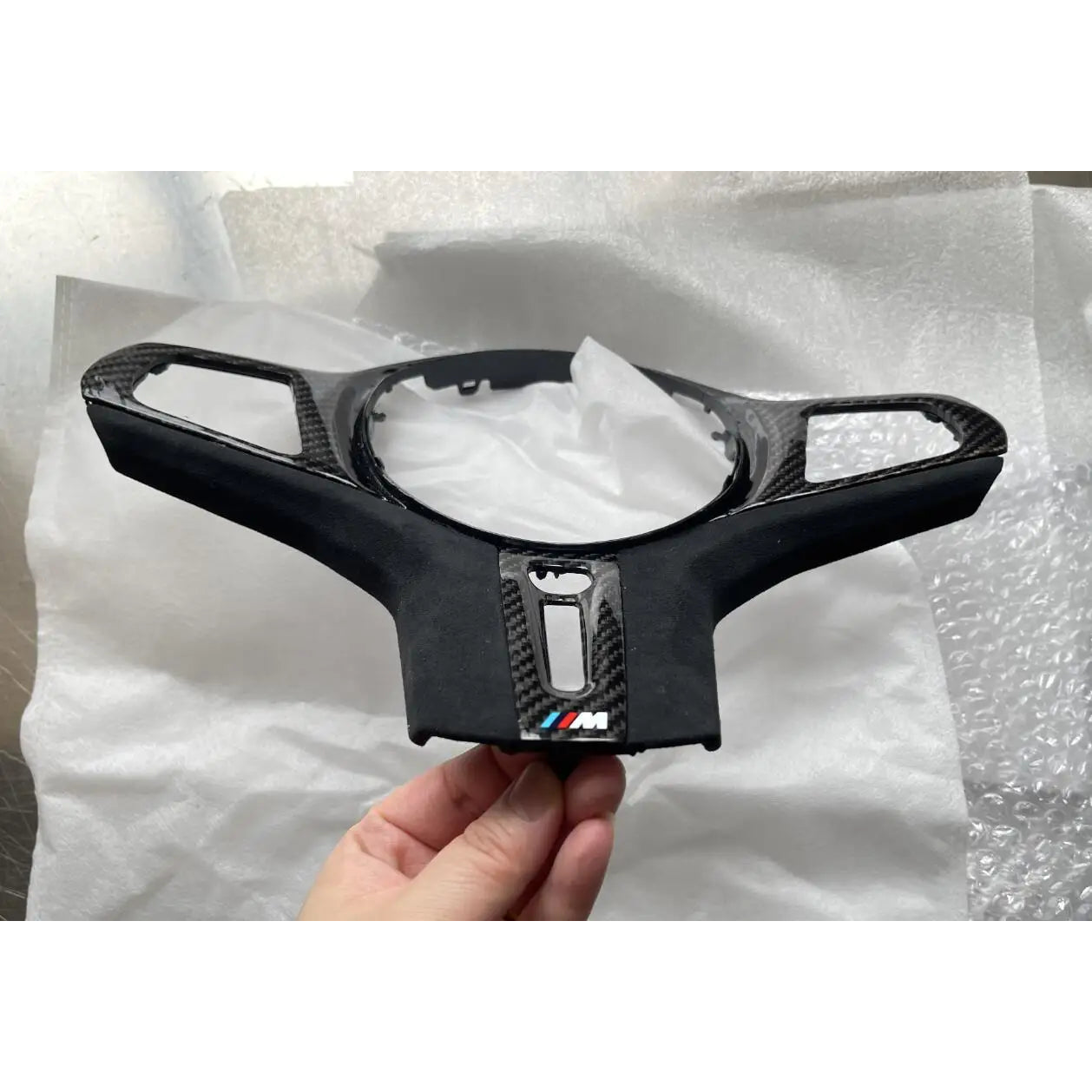Carbon Fiber Steering Wheel Trim for BMW X3M F97 / X4M F98 / X5M F95 / X6M F96 (2020-2023)