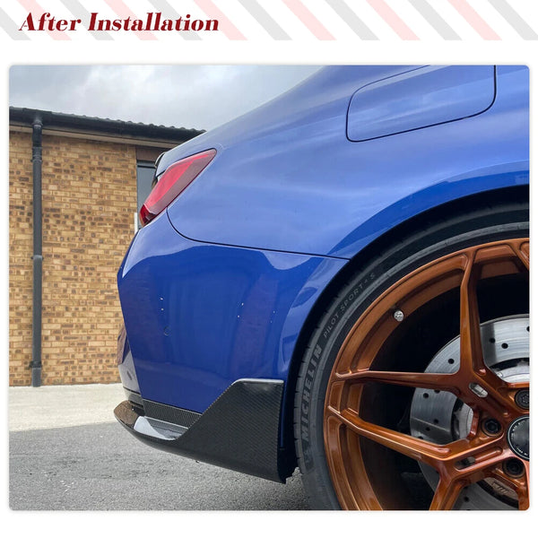 Dry Carbon Fiber Rear Bumper Canard Splitter Flaps for BMW M3 G80 (2021-2022)