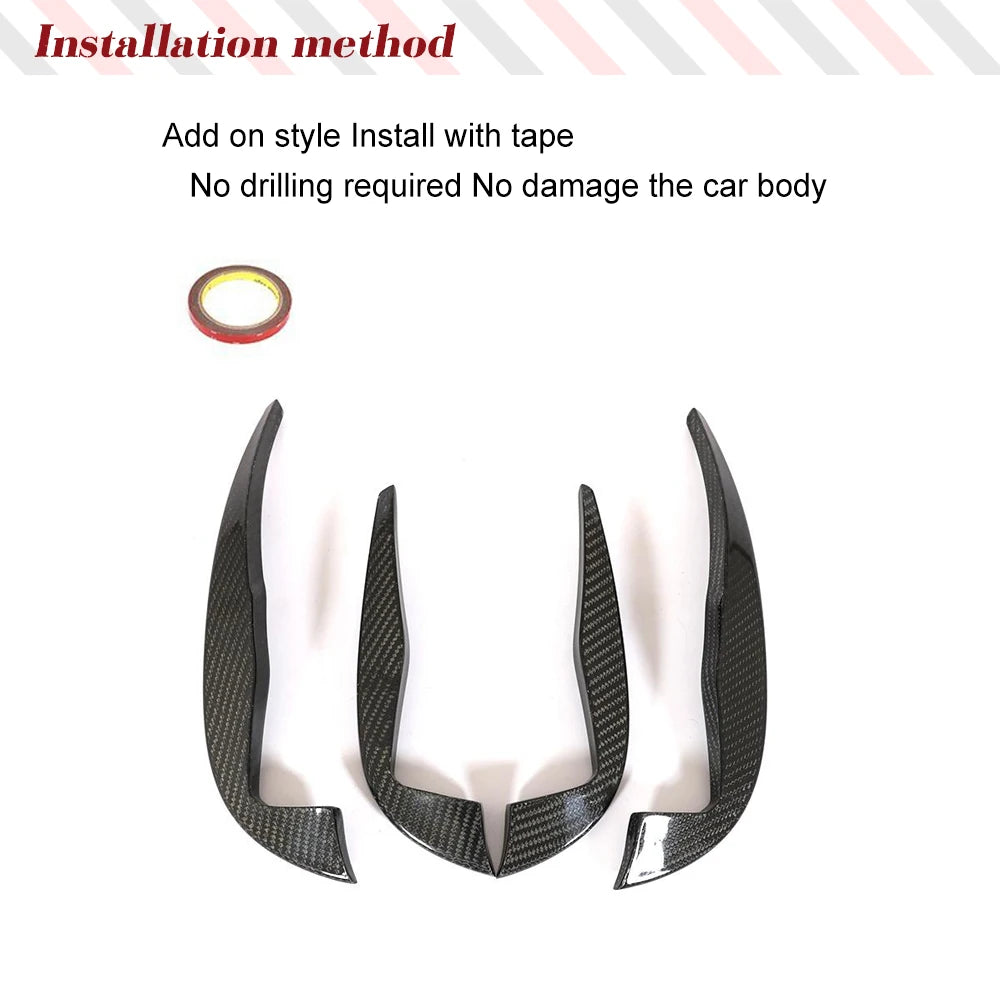 Carbon Fiber Front Bumper Splitters for Audi TTRS MK3 (2016-2018)